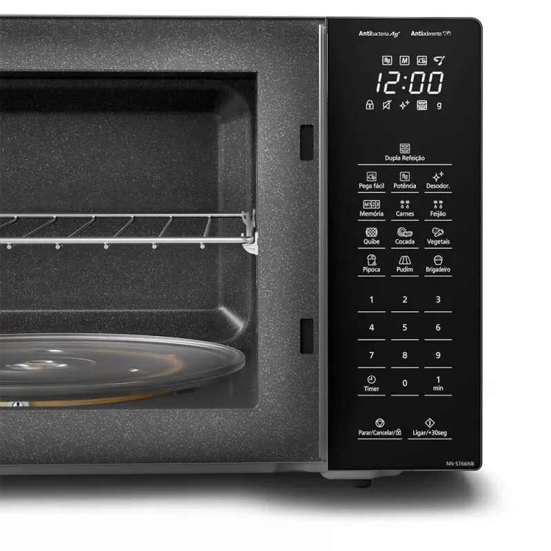 Microondas 34 Litros 900w Nnst66 Preto Panasonic