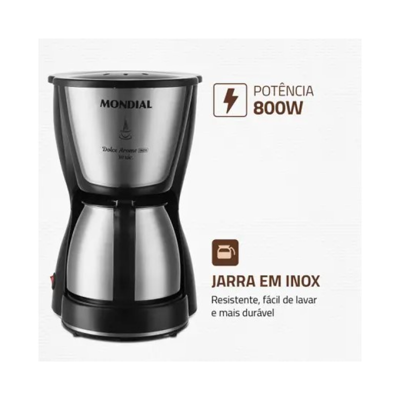 Cafeteira 30 xícaras jarra inox c37ji