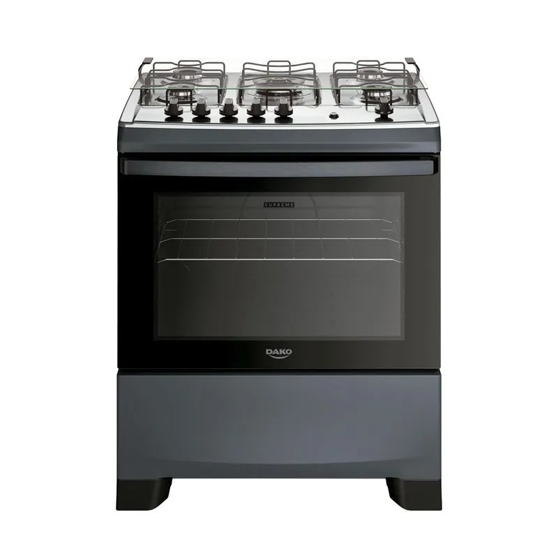 Fogão 5 bocas mesa inox supreme titânio