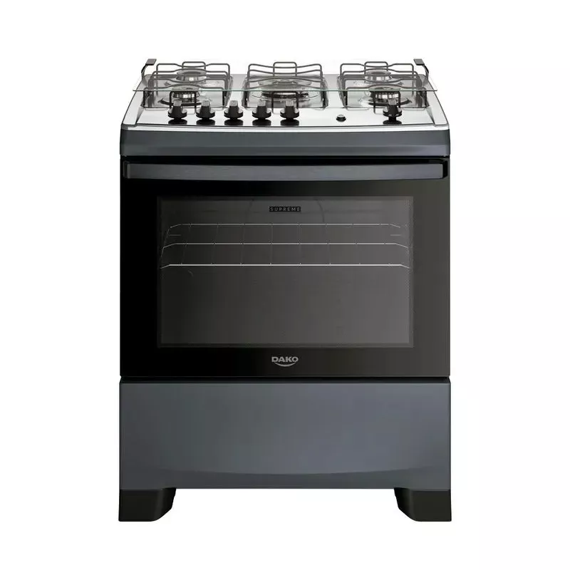 Fogão 5 bocas mesa inox supreme titânio dako