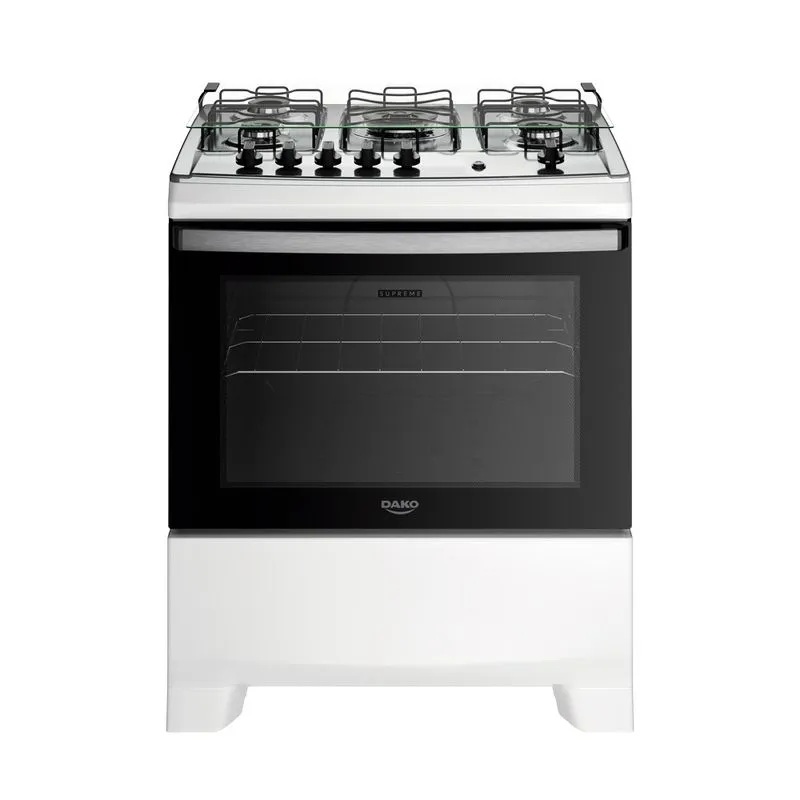 Fogão 5 bocas mesa inox supreme branco