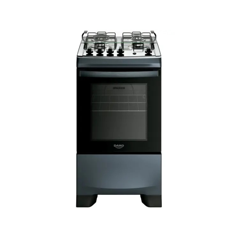 Fogão 4 bocas mesa inox supreme titânio