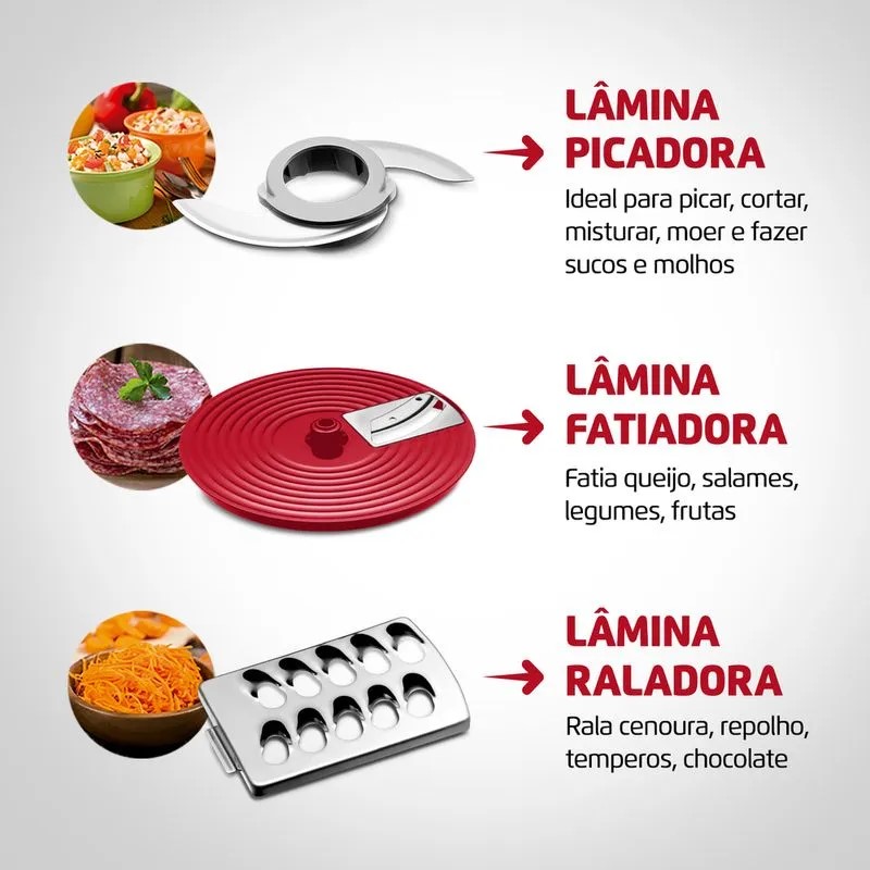 Multiprocessador 7 em 1 1000w mpn01re vermelho