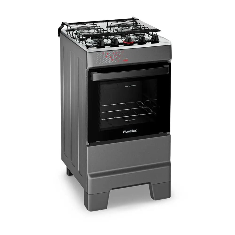 Fogão 4 bocas mesa inox ideal top titanium