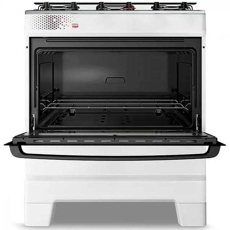 Fogão 5 bocas mesa inox ideal top branco