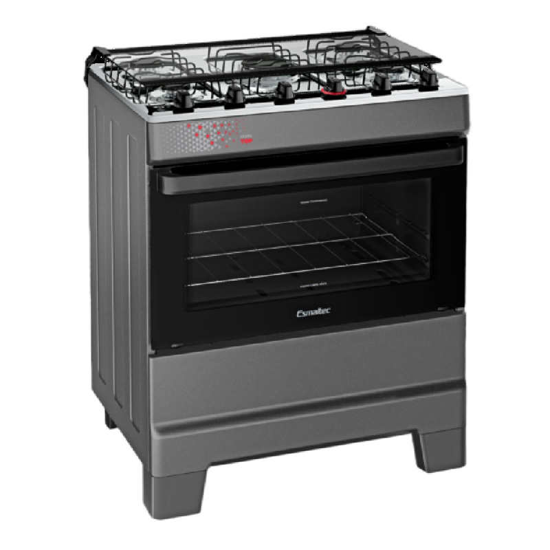 Fogão 5 bocas mesa inox ideal top titanio