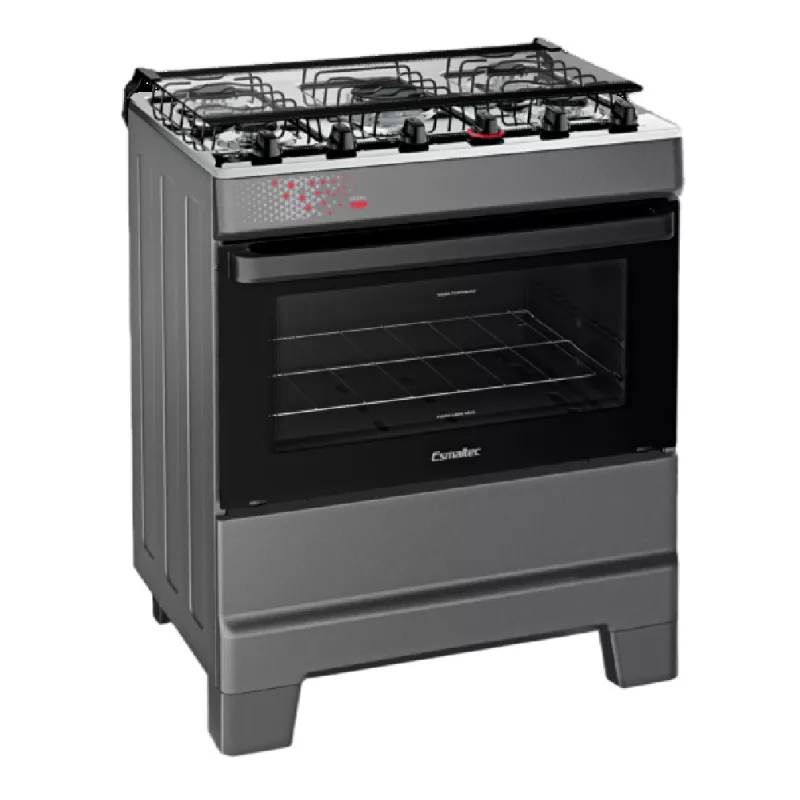 Fogão 5 bocas mesa inox ideal top titanio esmaltec