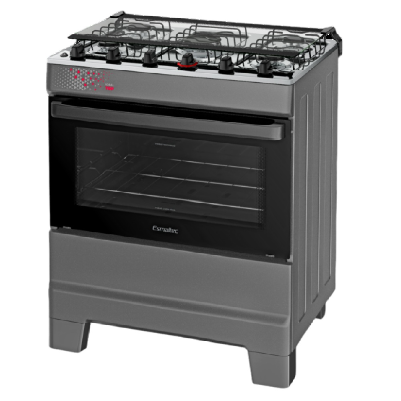 Fogão 5 bocas mesa inox ideal top titanio