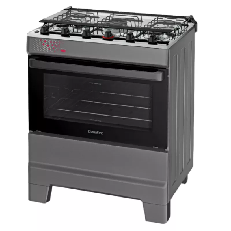 Fogão 5 bocas mesa inox ideal top titanio esmaltec