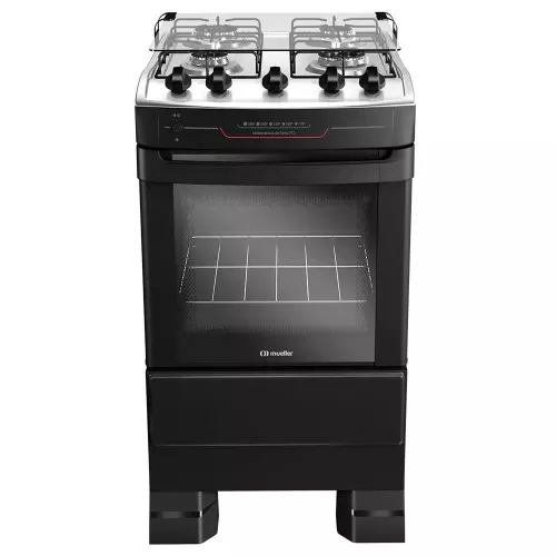 Fogão 4 bocas mesa inox preto