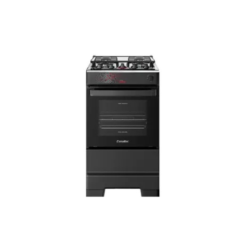 Fogão 4 bocas mesa inox ideal master preto