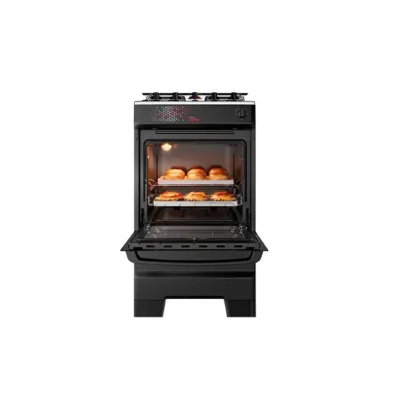 Fogão 4 bocas mesa inox ideal master preto