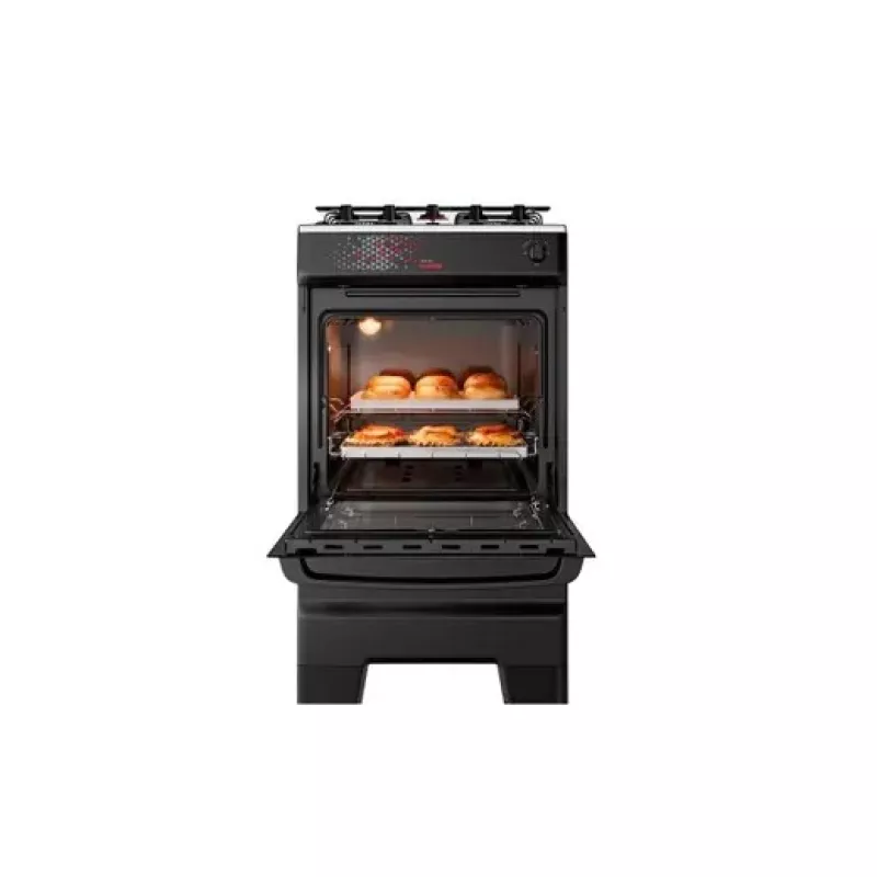 Fogão 0 bocas mesa inox ideal master preto esmaltec