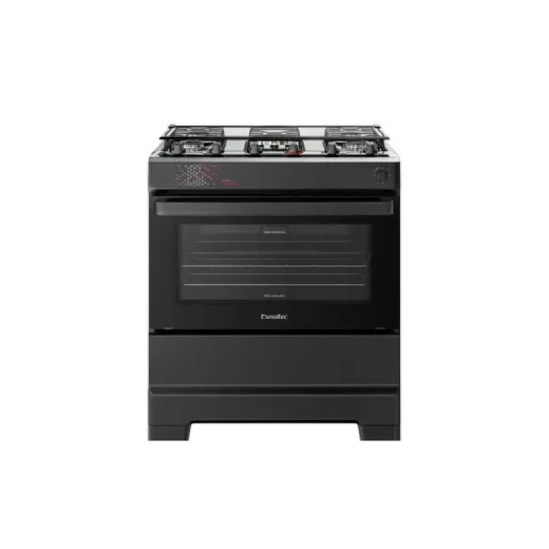Fogão 5 bocas mesa inox ideal master preto