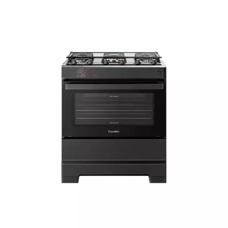 Fogão 0 bocas mesa inox ideal master preto esmaltec