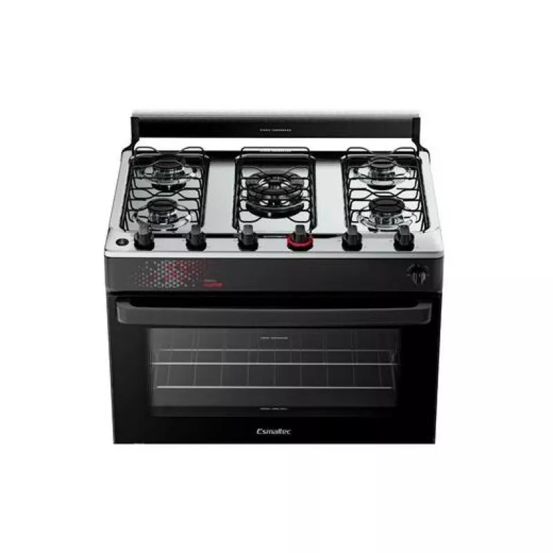 Fogão 0 bocas mesa inox ideal master preto esmaltec
