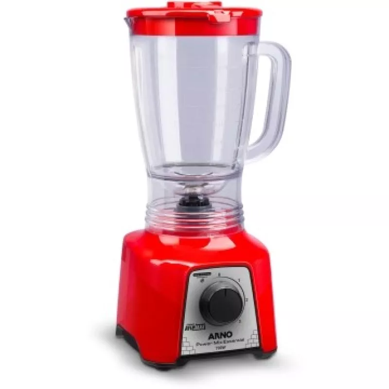 Liquidificador 03 velocidades   700w power mix lq18 vermelho