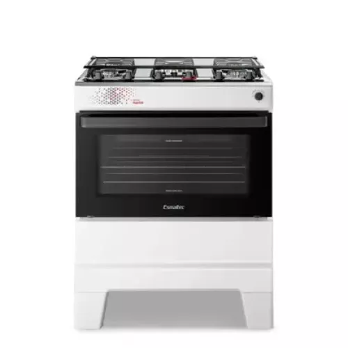 Fogão 5 bocas mesa inox ideal master branco