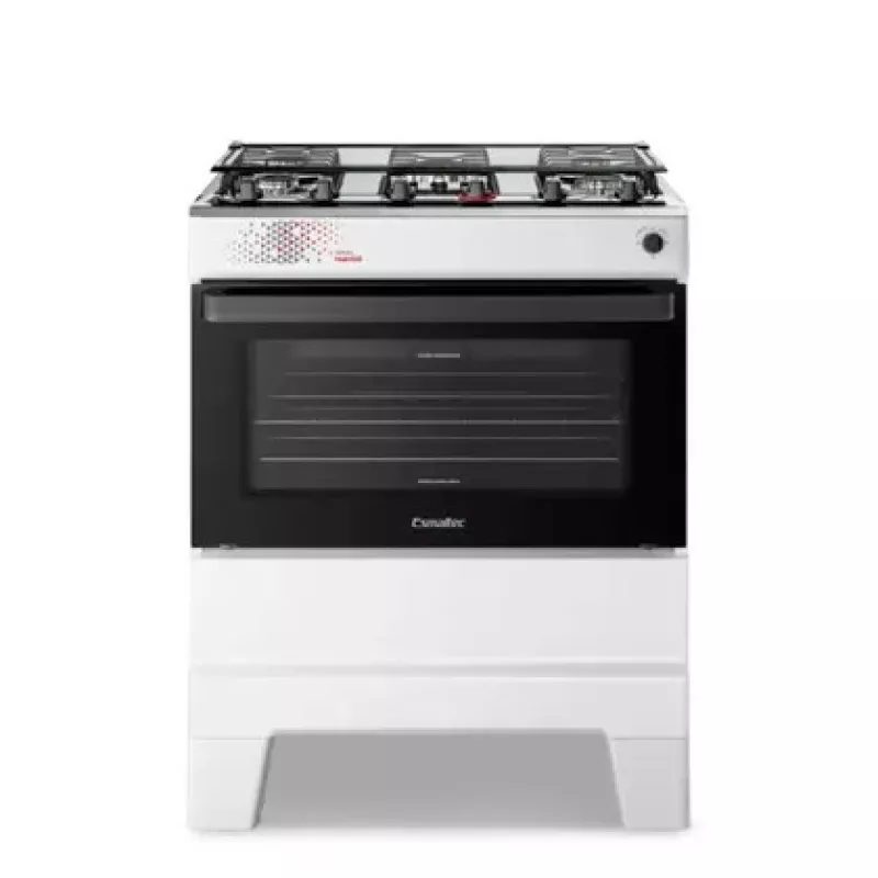 Fogão 5 bocas mesa inox ideal master branco