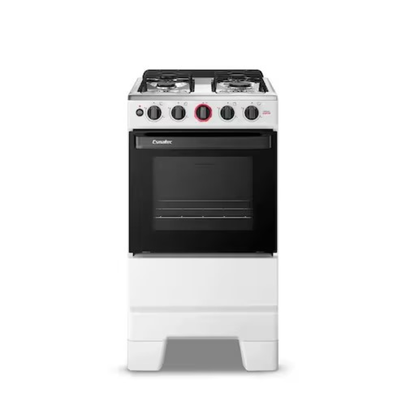 Fogão 4 bocas mesa vidro super glass f4vab branco