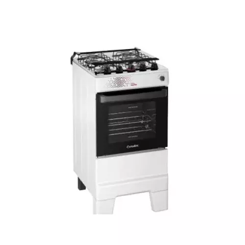 Fogão 4 bocas mesa inox ideal master branco