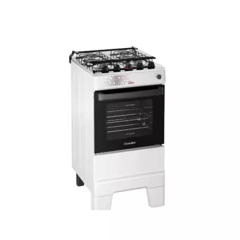 Fogão 4 bocas mesa inox ideal master branco