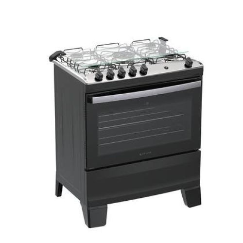 Fogão 5 bocas mesa inox agile preto