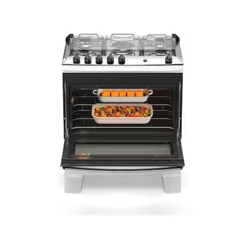 Fogão 5 bocas mesa inox agile branco