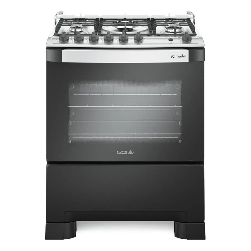 Fogão 5 bocas mesa inox decoratog35qpt