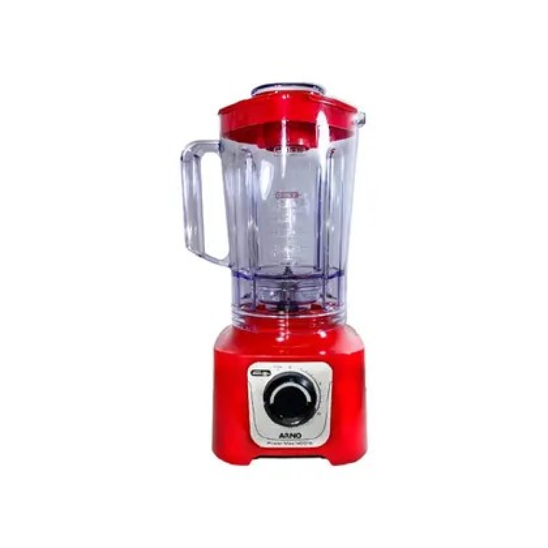 Liquidificador 15 velocidades 2200w power max  vermelho