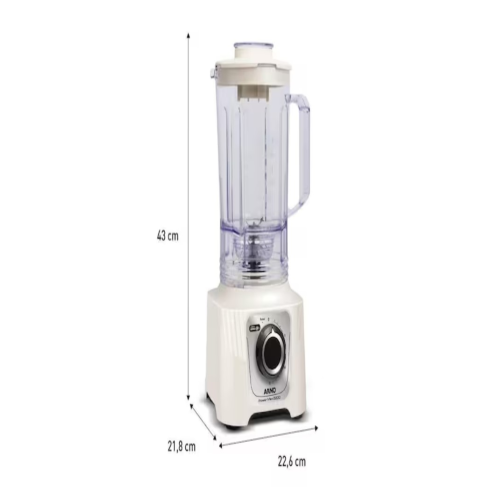 Liquidificador 15 velocidades 2200w power max  branco