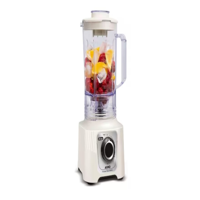 Liquidificador 15 velocidades 2200w power max  branco