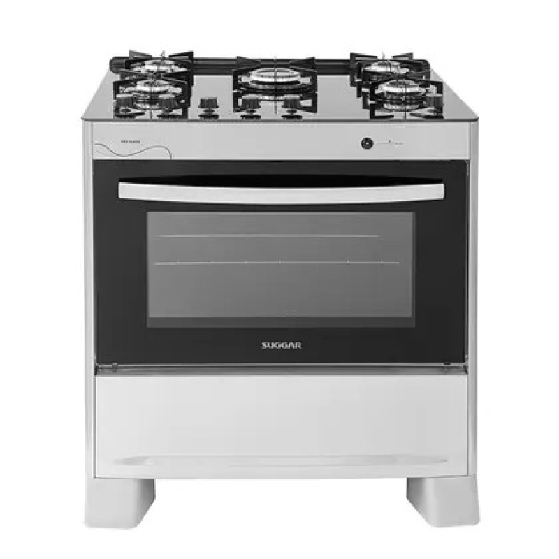 Fogão 5 bocas mesa vidro fgvcg510 cook branco