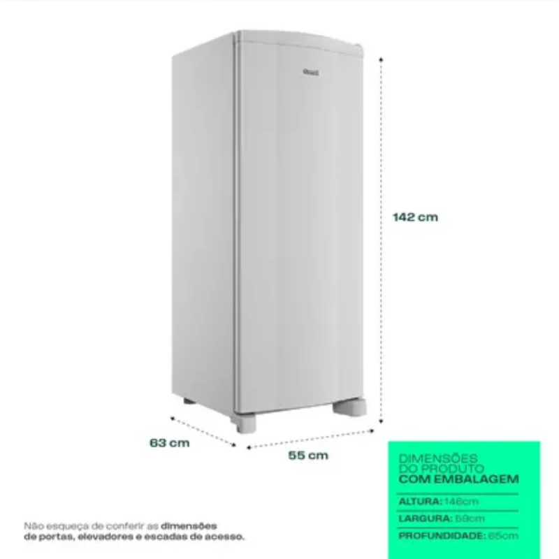 Refrigerador-geladeira 1 porta 263l cra30m branco